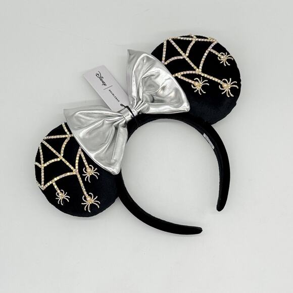 BaubleBar Accessories - Baublebar Disney Minnie Mouse Halloween Spider Web Headband Ears NEW